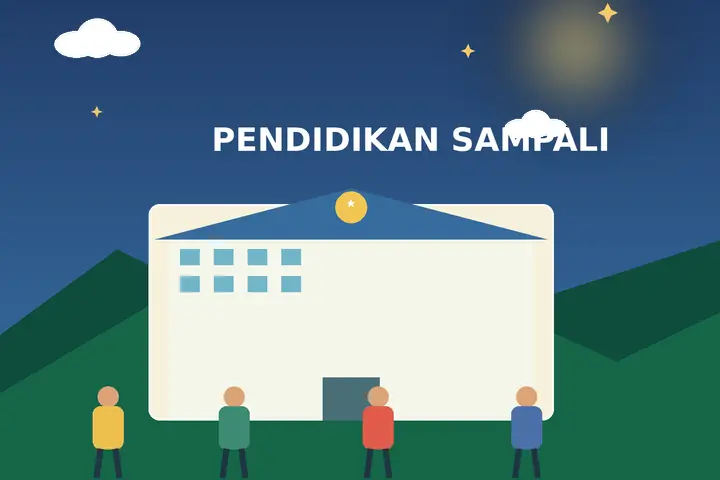 Ilustrasi pendidikan Desa Sampali